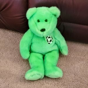 TY Vintage 1999 "Kicks the Soccer" Bear / Stuffed Animal